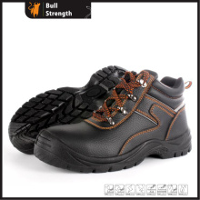 Hot Sell Black Leather Safety Shoes (sn1667)